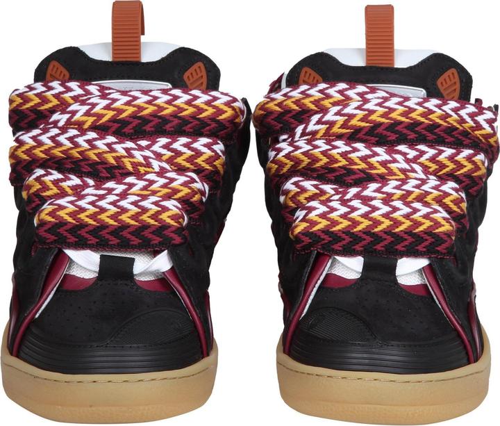 Image du produit Lanvin baskets curb en cuir et en daim blanc et bordeaux (44)