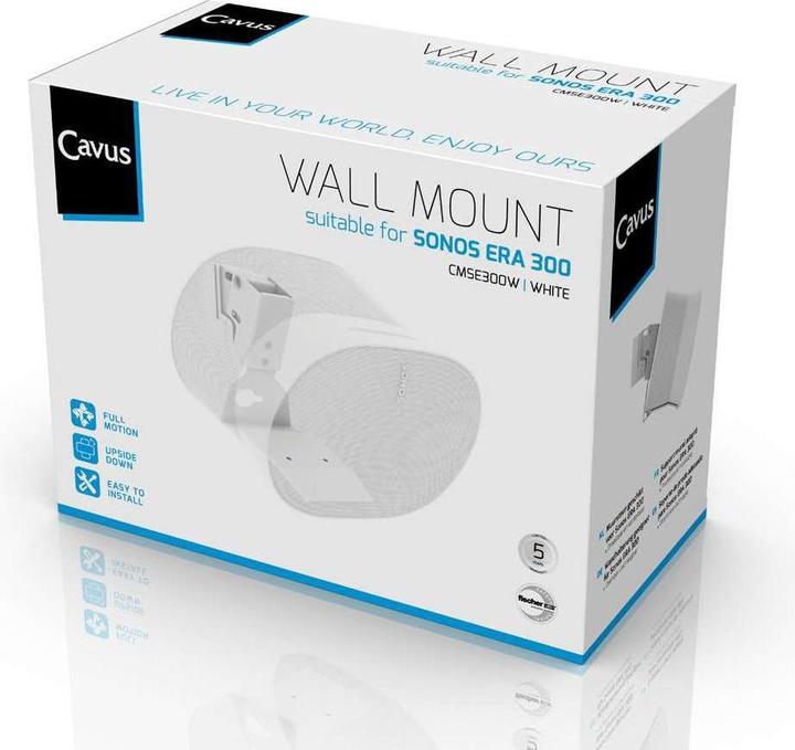 Image du produit Cavus Support mural pour Sonos Era 300 (1 pièce, Installation murale, Inclinable, Rotatif)