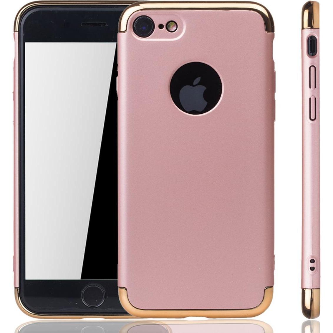 König Design Handy Hülle Schutz Case für Apple iPhone 7 Bumper 3 in 1 Cover Chrom Rose Gold (Apple iPhone 7), Smartphone...
