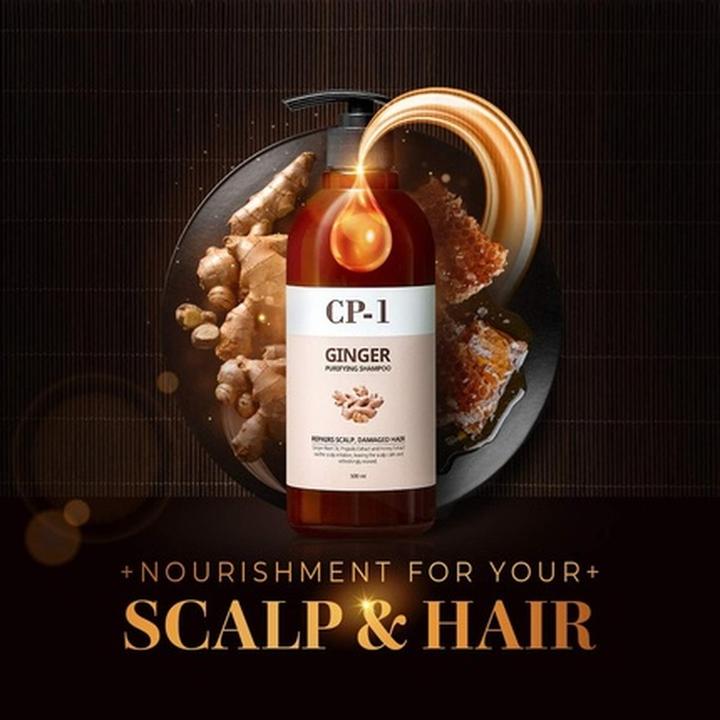 Produktbild CP-1 Ginger Purifying Shampoo 500ml Revitalizing Strengthening Care Ginger Root Damaged Hair Follicl (500 ml, Flüssiges Shampoo)