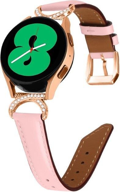 Produktbild MU Classic SH Series Twill Echtleder Ersatz Armband (20 mm, Echtleder, Gear S2 Classic, Galaxy Watch3 (41mm), Galaxy Watch6, 20mm Anstossbreite)