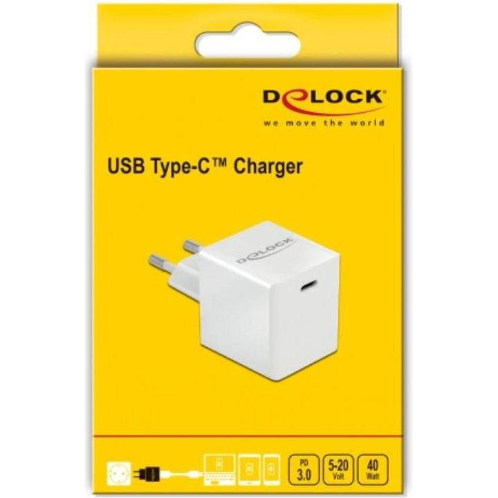 Thumbnail - Delock USB-Wandladegerät 41446 USB-C PD 3.0, 40 W (40 W), USB Ladegerät, Weiss