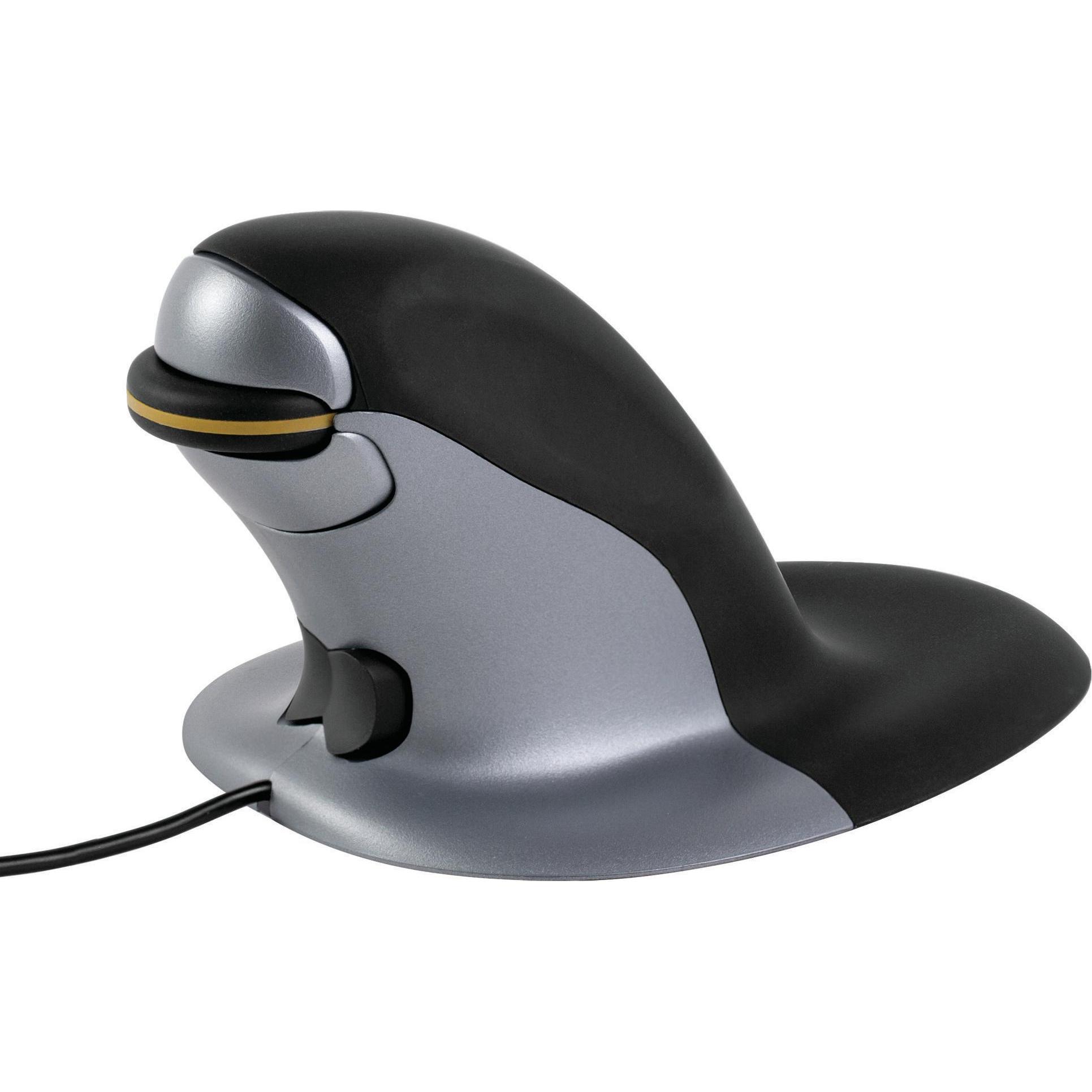 Fellowes Penguin (Kabelgebunden), Maus, Schwarz, Grau