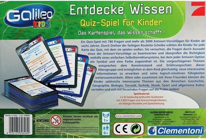 Immagine prodotto Clementoni Galileo: Scoprire la conoscenza gioco a quiz per i bambini (Tedesco)