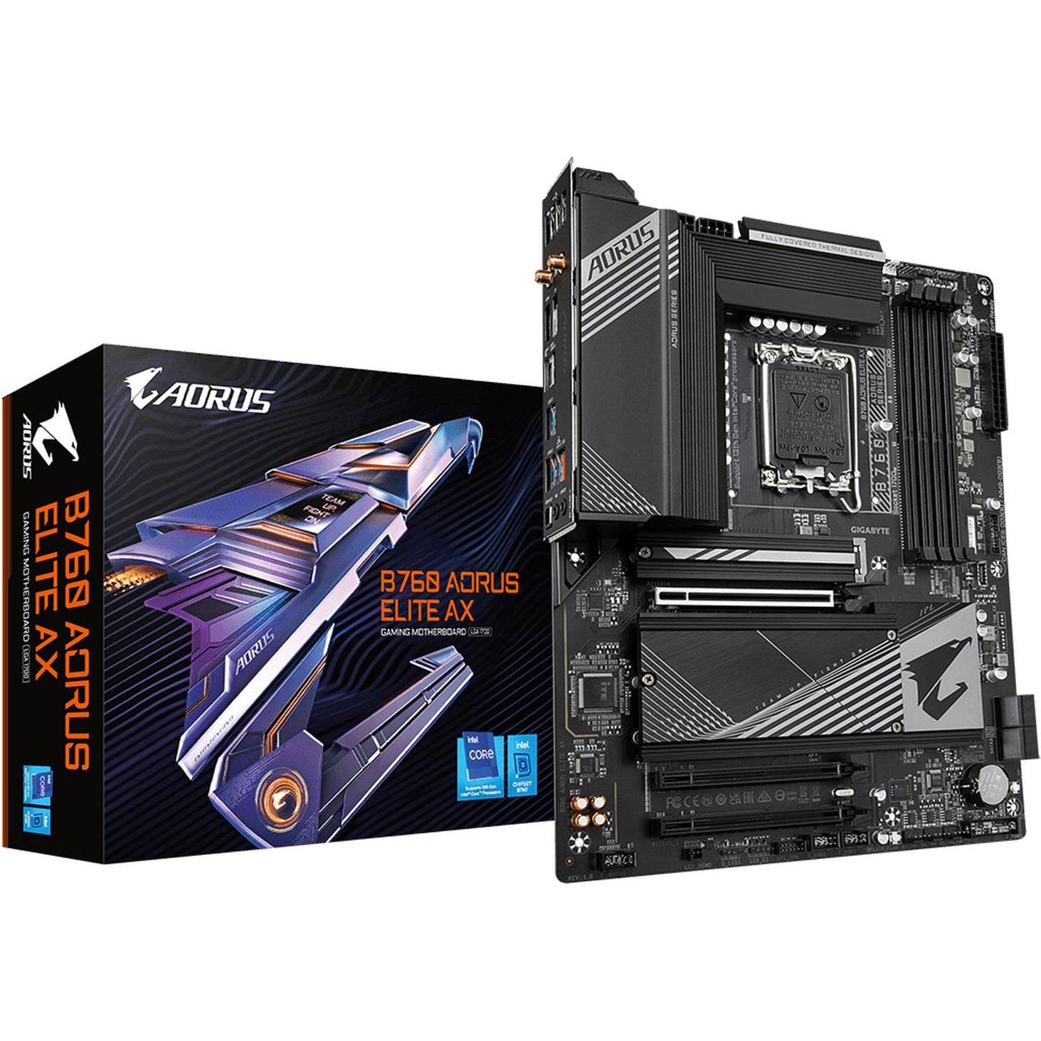 Gigabyte B760 AORUS ELITE AX (LGA 1700, Intel B760, ATX), Mainboard