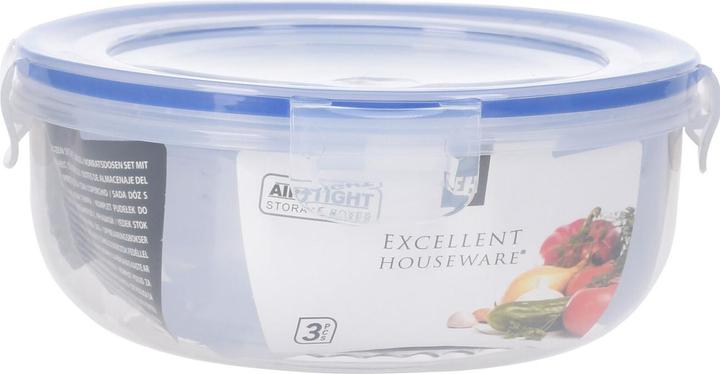 Actual product image Excellent Houseware Food storage containers with clip-on lids, round, set of 3 (0.40 l)