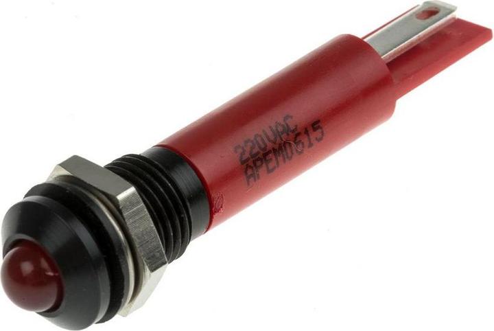 Produktbild RS PRO 8mm prom hyper bright LED, red 220Vac
