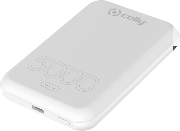 Image du produit Celly Power Bank Competible Magcharge 5a White Magpb5000evowh (5000 mAh, 15 W, 18.50 Wh)