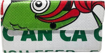 Image du produit Bekos Upcycling - Grand portefeuille plié en deux à partir de sacs d'aliments pour poissons recyclés