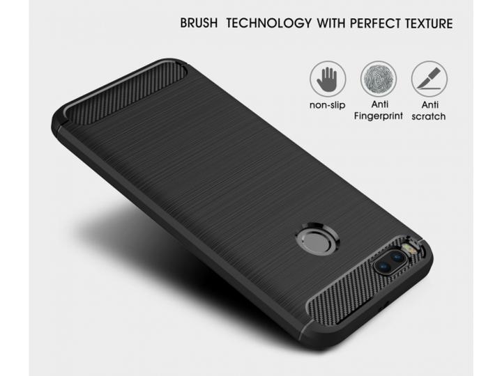 Produktbild Screenguard Xiaomi Mi A1 Hülle Carbon Brushed Soft TPU (Xiaomi Mi A1)