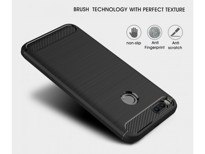 Produktbild Screenguard Xiaomi Mi A1 Hülle Carbon Brushed Soft TPU (Xiaomi Mi A1)