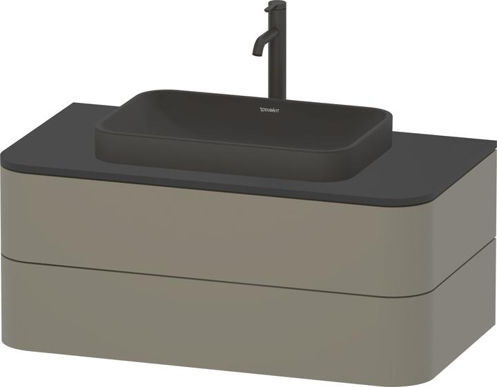 Productafbeelding Duravit Werkblad wastafel HAPPY D.2 PLUS o ÜL o HLB 600x400mm o HL antraciet mat (400 mm, 600 mm)