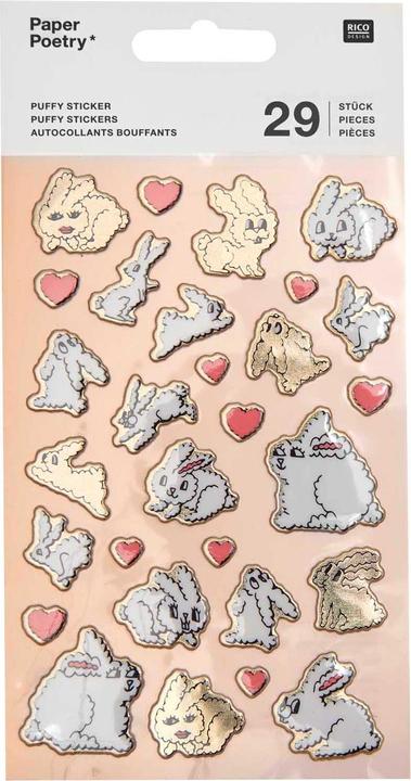Image du produit Rico Design Autocollants Puffy "Lapins Futschikato".