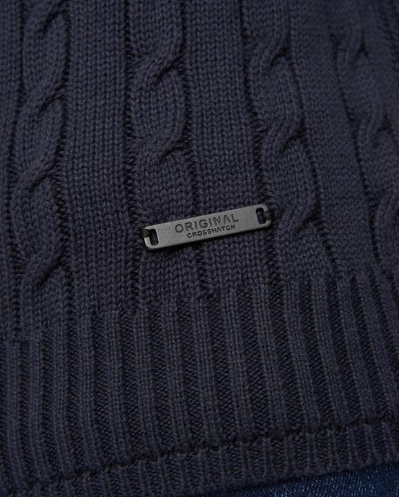 Actual product image Crosshatch Mens Kabstars Cable Knit Pullover (L)