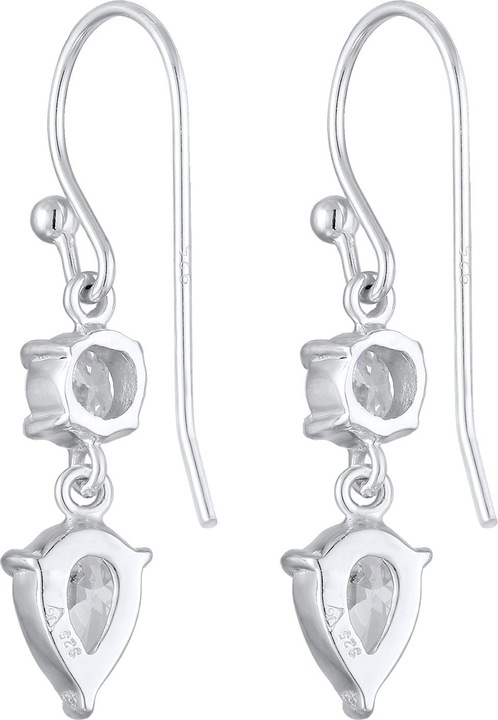 Produktbild Elli Ohrringe Tropfen Solitär Zirkonia 925 Silber (925er Sterling Silber, Zirkonia, Gummiband)