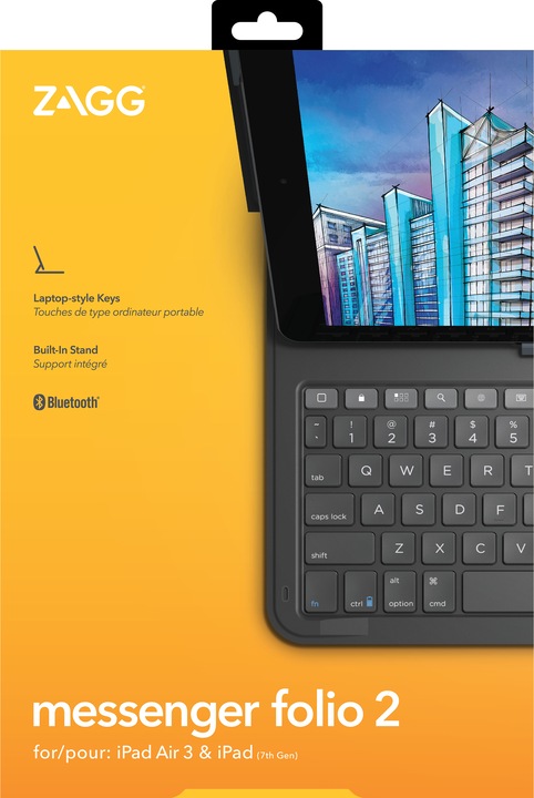 Produktbild Zagg Messenger Folio 2 (CH, iPad 2020 (8. Gen), iPad 2019 (7. Gen), iPad Air 2019 (3. Gen), iPad 2021 (9. Gen))