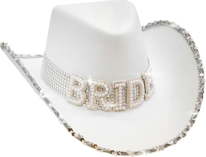 Immagine prodotto Widmann Cappello da cowboy "Bride" bianco con decorazione di perle
