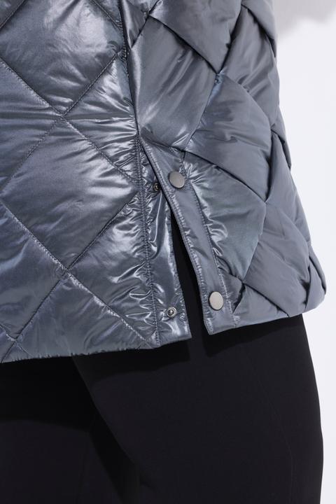 Produktbild Ulla Popken Steppjacke, Flechtoptik, Stehkragen, Two-Tone-Stepp (46, 48)