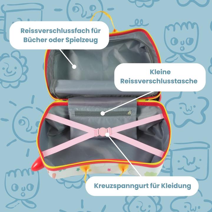 Immagine prodotto Hermex Kinderkoffer Hartschalenkoffer Reisegepäck Kindertrolley Koffer (18 l)