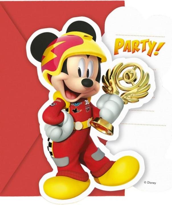 Produktbild Disney Einladungen Racing Driver 6erPack Karton (6 Stk.)