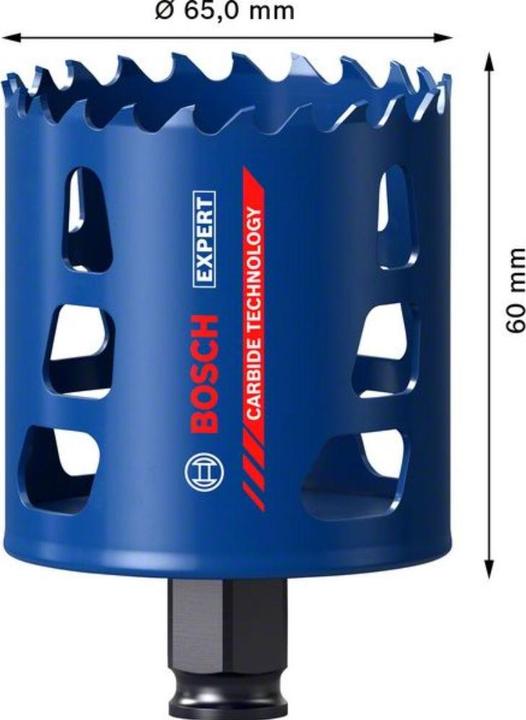 Produktbild Bosch Professional Zubehör EXPERT Tough Material Lochsäge, 65 x 60 mm (65 Millimeter)