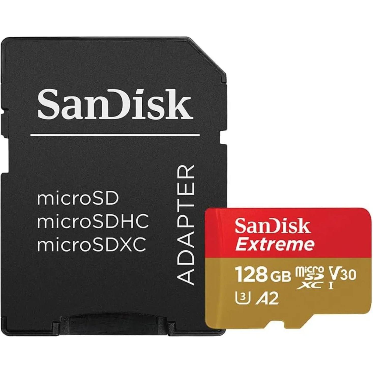 Sandisk Estremo (128 Gb, Microsdxc, U3, Uhs-I), Scheda Di Memoria
