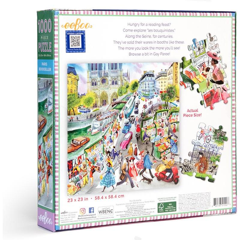 Thumbnail - Eeboo Puzzle 1000 pcs - Paris Bookseller - (EPZTPBS) (1000 Teile)