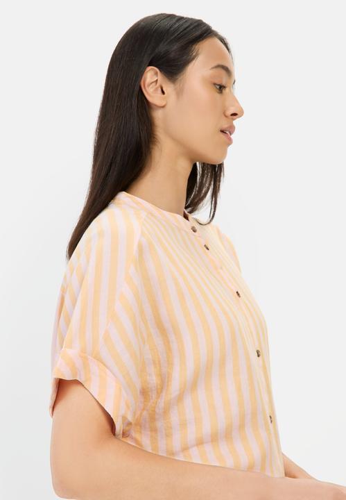 Produktbild Camel Active Gestreifte Bluse aus Leinen-Lyocell-Mix (L)