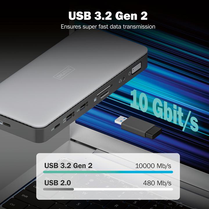 Image du produit Digitus Station d'accueil USB-C, 11 ports (USB-C, 11 ports)