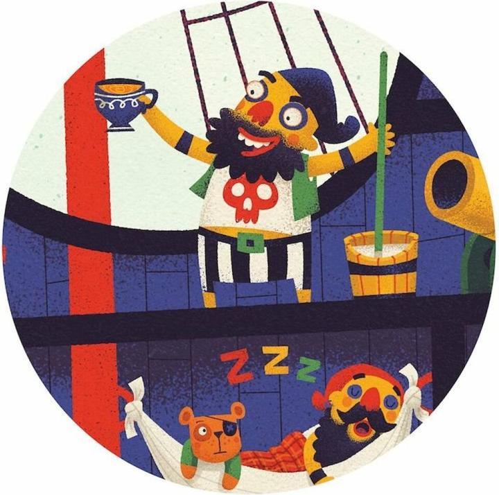 Actual product image Djeco Giant puzzle The pirate ship (36 pieces)