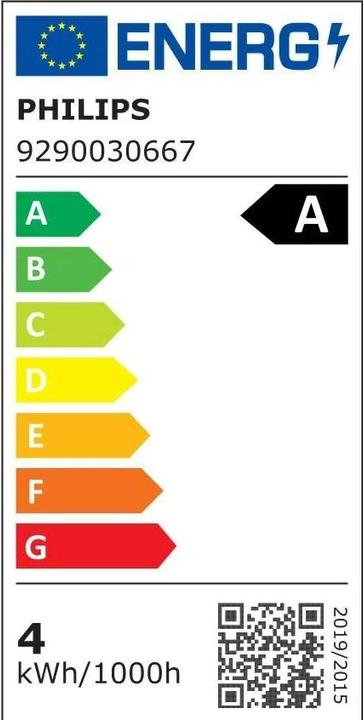 Label énergétique Philips LED Classic (E27, 4 W, 840 lm, 1 x, A)