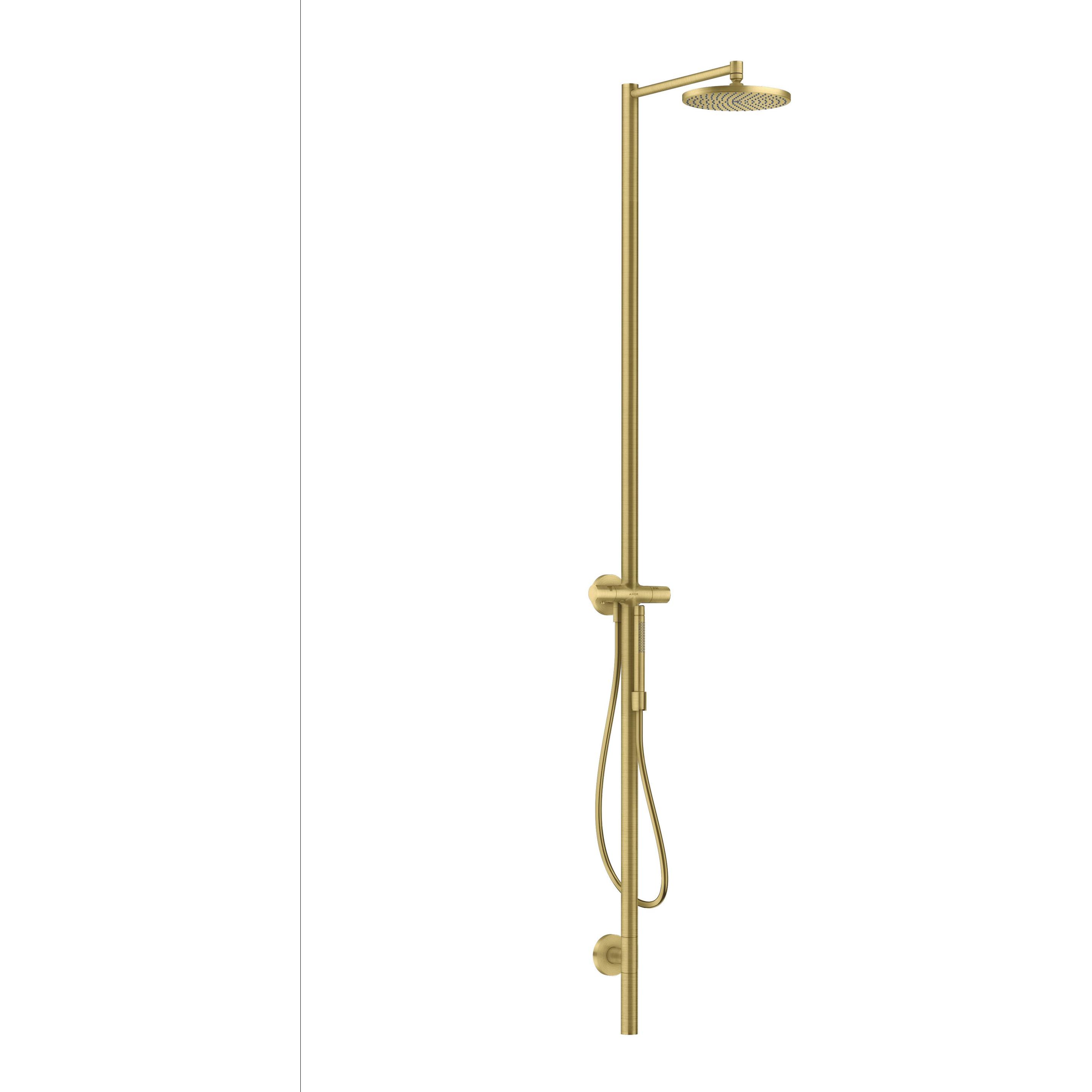hansgrohe, Duschsystem, AXOR Starck Nature Duschsäule Set, mit Kopfbrause 240 1jet, Aufputzmontage