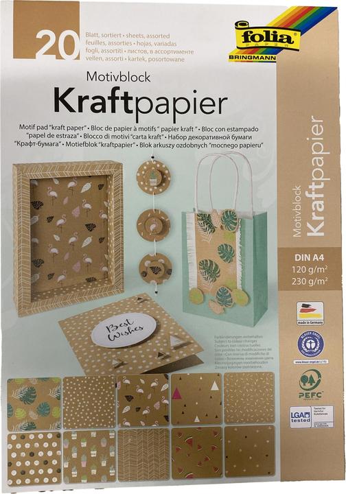 Produktbild Folia Motivblock Kraftpapier (230 g/m², 1x)