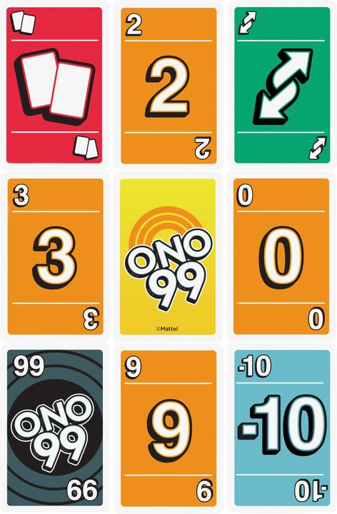 Produktbild Mattel Games O'NO 99 Kartenspiel (Deutsch, Französisch, Italienisch, Englisch)