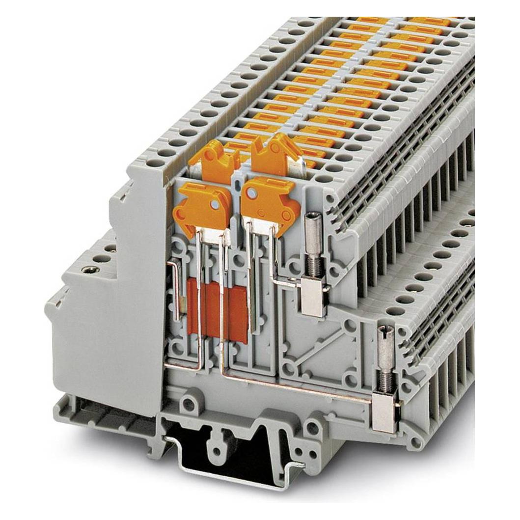 Phoenix Contact Vaste brug Term Blk 10 Zilver, Kabels + Stekkers, Grijs