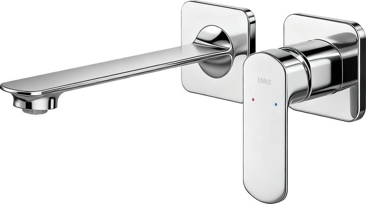 Emke Wasserhahn Bad modular Messing verchromt Mischbatterie Waschbecken Küchenarmatur mit Luftsprudler Ke