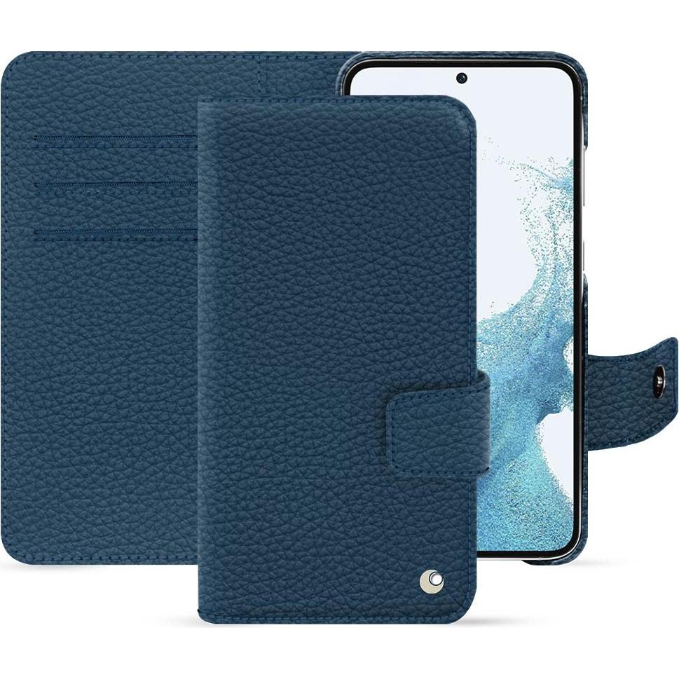 Noreve Lederschutzhülle Samsung Galaxy S23 (Samsung Galaxy S23), Smartphone Hülle, Blau