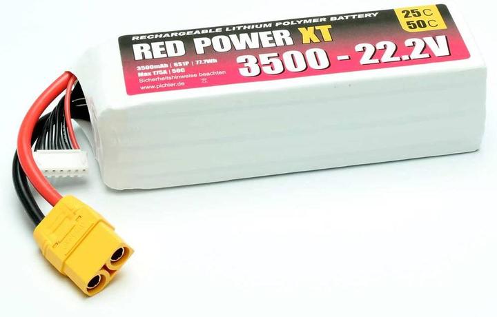 Immagine prodotto Red Power RD XT 3500 S6 - Batteria, Li-Polymer, 22,2 V, 3500 mAh - Batteria - 3.500 mAh (22.20 V, 3500 mAh)