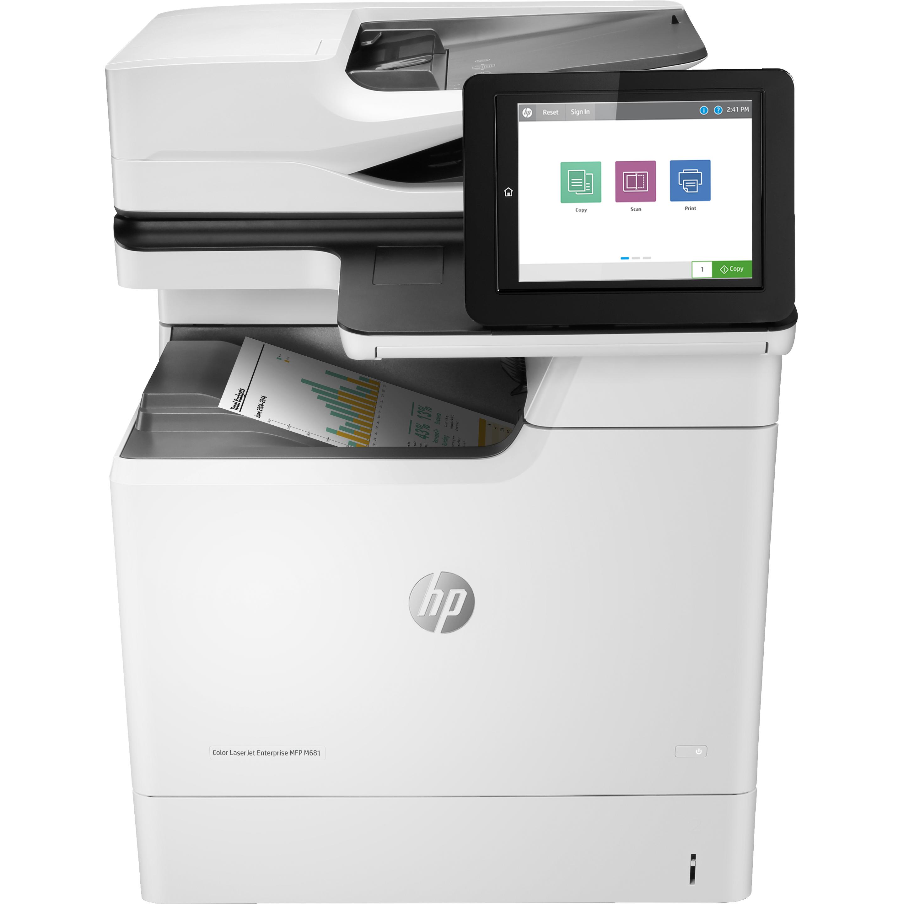 HP M681dh LaserJet Enterprise (Laser, Farbe), Drucker, Weiss
