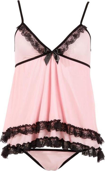 Produktbild Cottelli Collection Babydoll & String Rosa (L)