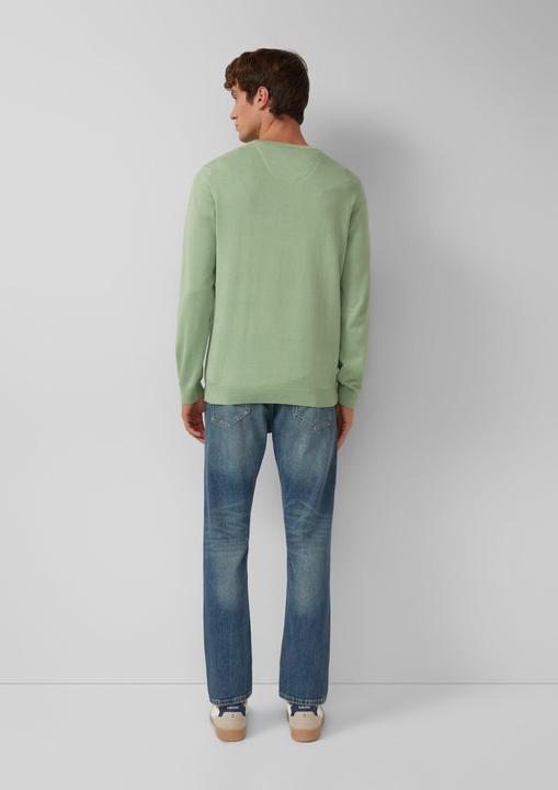 Produktbild s.Oliver Strickpullover Baumwollpullover mit Logo-Stickerei (XL)