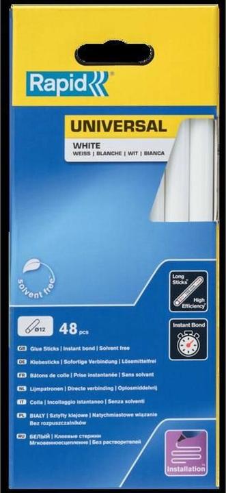 Produktbild Rapid Universal weisse Klebesticks Ø12x190mm 48 Stück