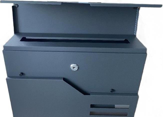 Produktbild Haushalt Briefkasten PW-612-11, schwarz, 15 cm x 37 cm x 37 cm