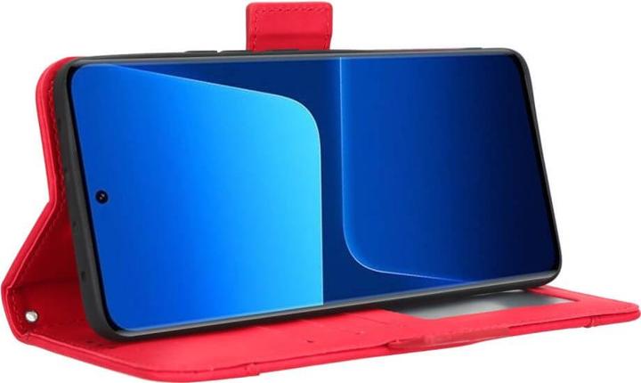 Actual product image Cover-Discount Xiaomi 13 - Case with many card slots red (Xiaomi 13)