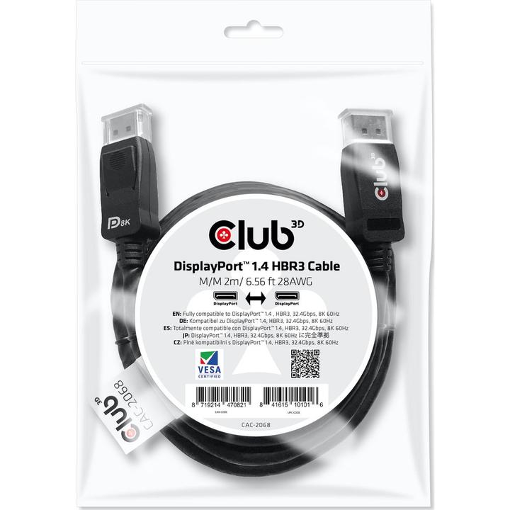 Actual product image Club 3D DisplayPort — DisplayPort (2 m, DisplayPort)