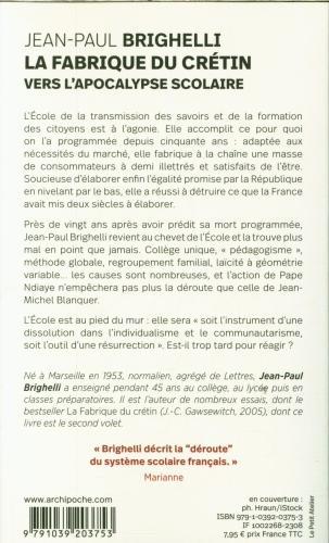 Produktbild La fabrique du crétin (Französisch, Brighelli Jean-Paul, 2023)