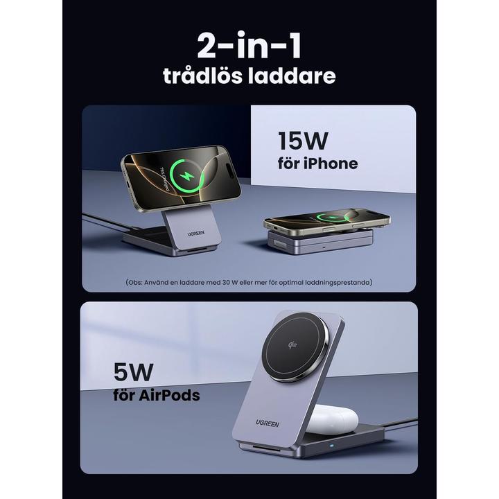 Image du produit Ugreen Wireless Charger 2in1 (20 W)