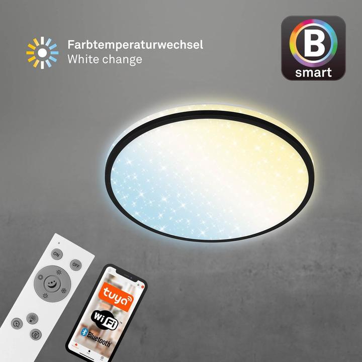 Produktbild Briloner B smart WiFi + Bluetooth CCT-LED Deckenleuchte mit Backlighteffekt (2500 lm)