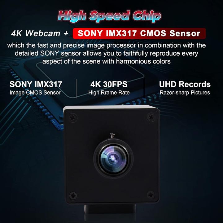 Produktbild ELP 4K Ultra HD Weitwinkel-Webcam mit 170° Objektiv