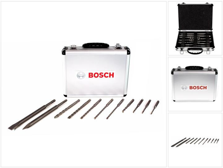 Immagine prodotto Bosch Professional Zubehör Set di trapani e scalpelli SDS-Plus 11 pezzi in valigetta (5 mm, 6 mm, 7 mm, 8 mm, 10 mm, 12 mm)